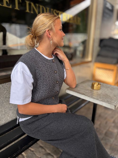 Hovedbilde Alice Knit Vest Dark Grey Melange