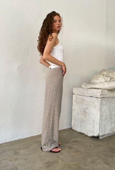 Hovedbilde Geifa Knit Pants Beige Melange