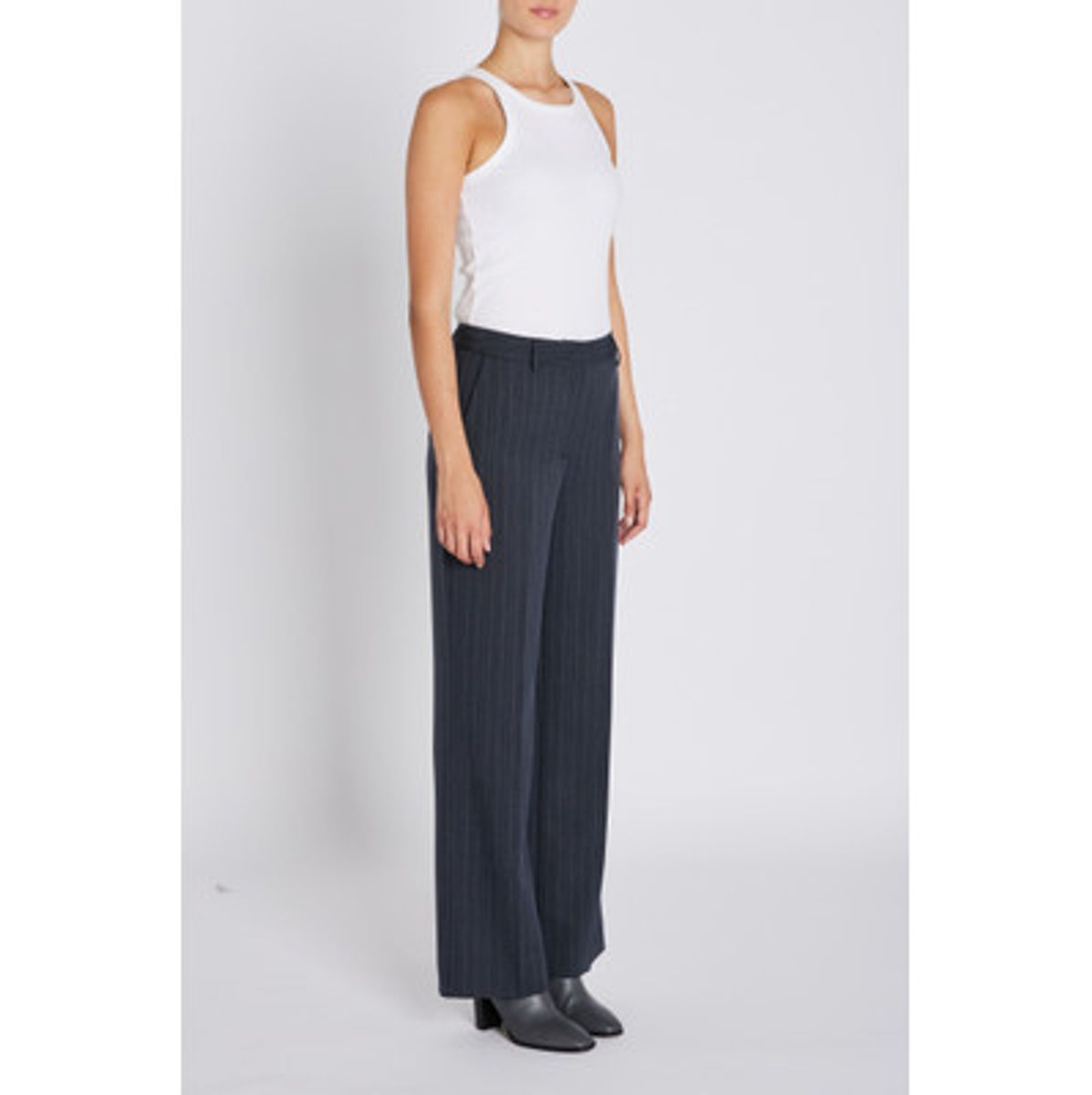 Apricot Eleza Pants Blue Pin Stripe