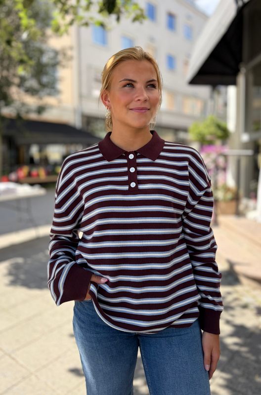 Adanne Polo Bordeaux/Blue