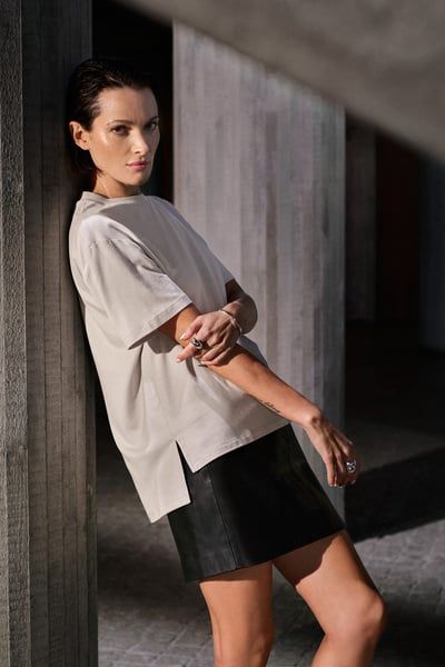 Hovedbilde T-shirt Soft Fiber Greige