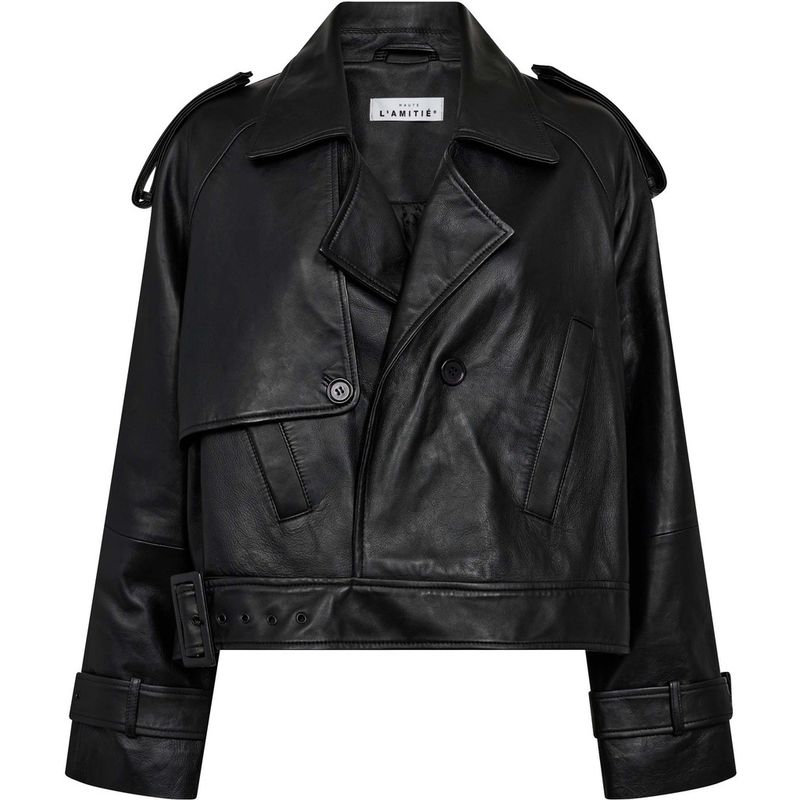 Leather Trench Jacket 