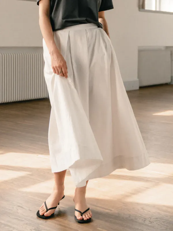 Mace Oxford Skirt - White